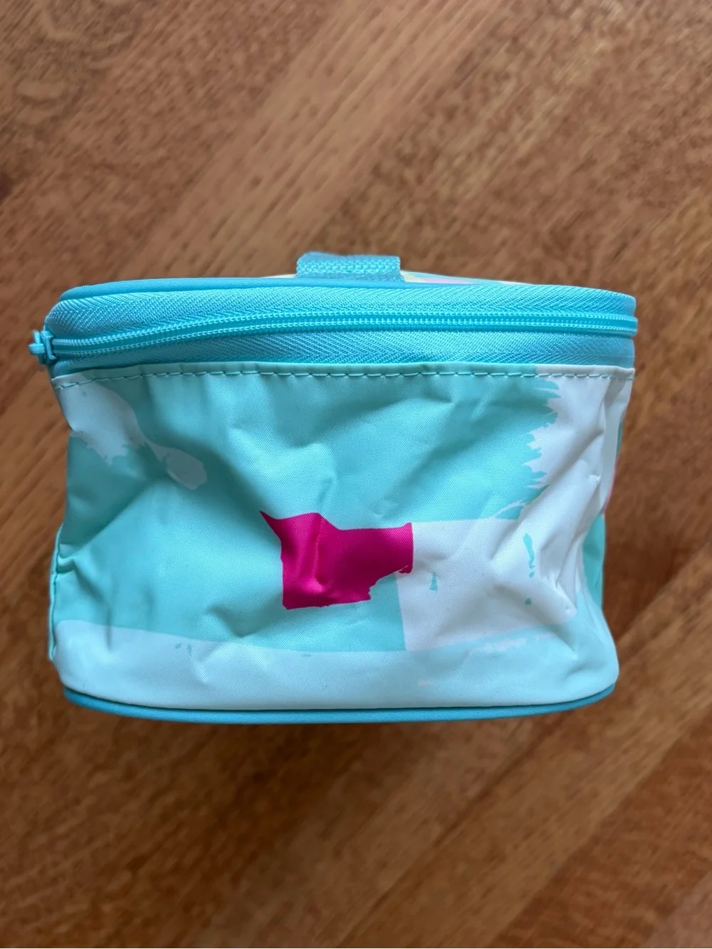Thirty-One Glamour Case Painted Streaks Abstract Pastel Travel Cosmetic Bag NWOT
